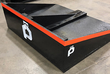 Polyurea Coating with Stenciling and Reflective Tape Polyurea Coating with Stenciling and Reflective Tape